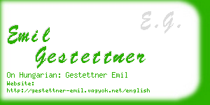 emil gestettner business card